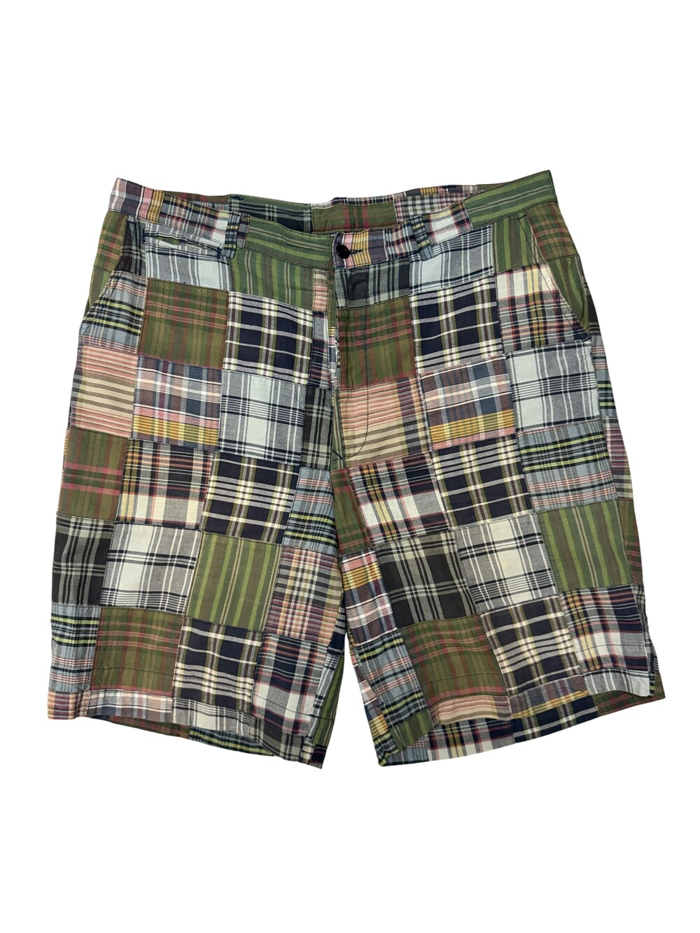 Polo Ralph Lauren Shorts Mens 38 Multicolor Madras Patchwork Plaid Chino Preppy
